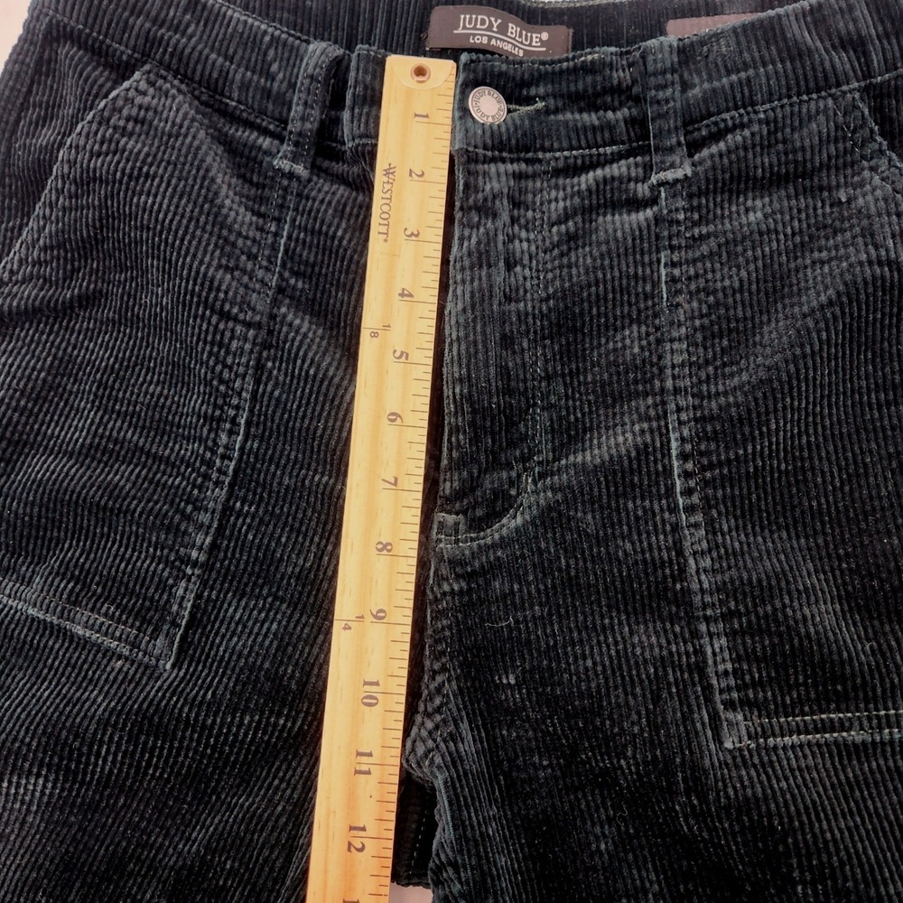Judy Blue Jogger Corduroy Pants Women 11/30 Dark Green Stretch Tapered JB88863 C - Picture 6 of 8